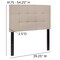 Flash Furniture Bedford Headboard, Twin Size, Beige Fabric HG-HB1704-T-B-GG - alternate 6